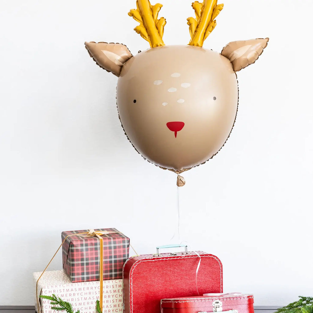 Dear Rudolph Reindeer Mylar Balloon