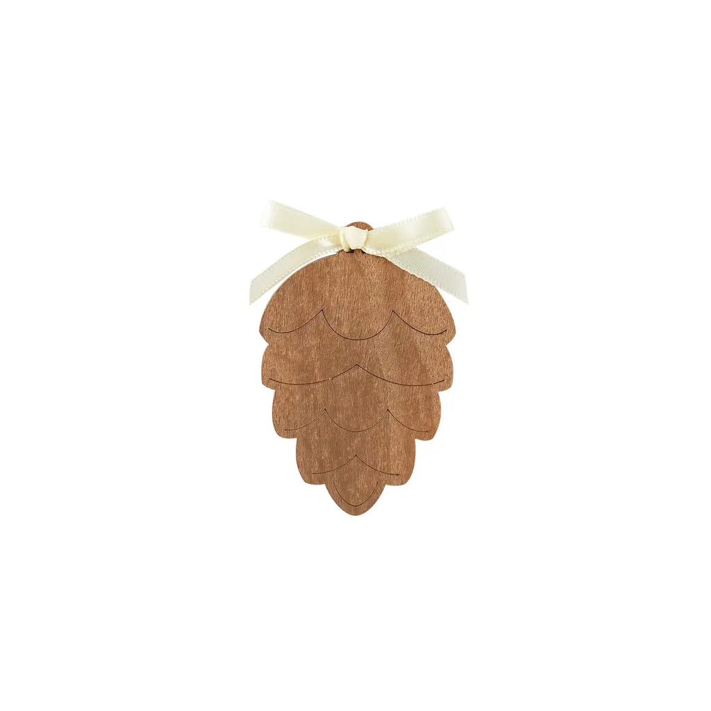 Harvest Wooden Pinecone Napkin Tags