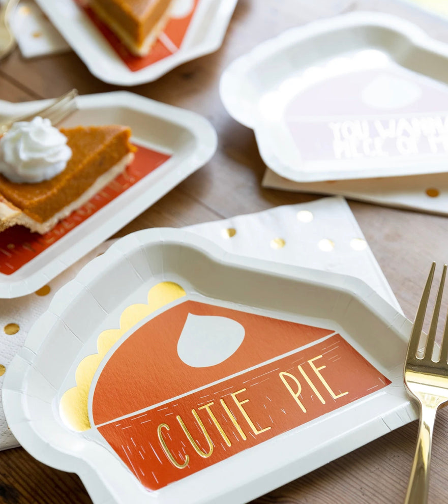 Harvest Pie Shaped Plate Set