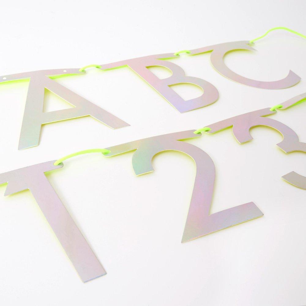 Silver Holographic Letters