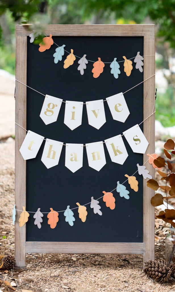 Harvest Give Thanks Mini Leaf Banner