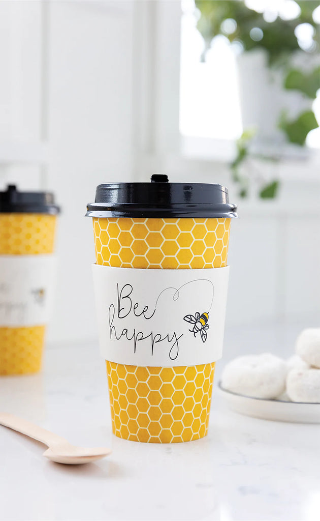 Bee Happy To Go Cups