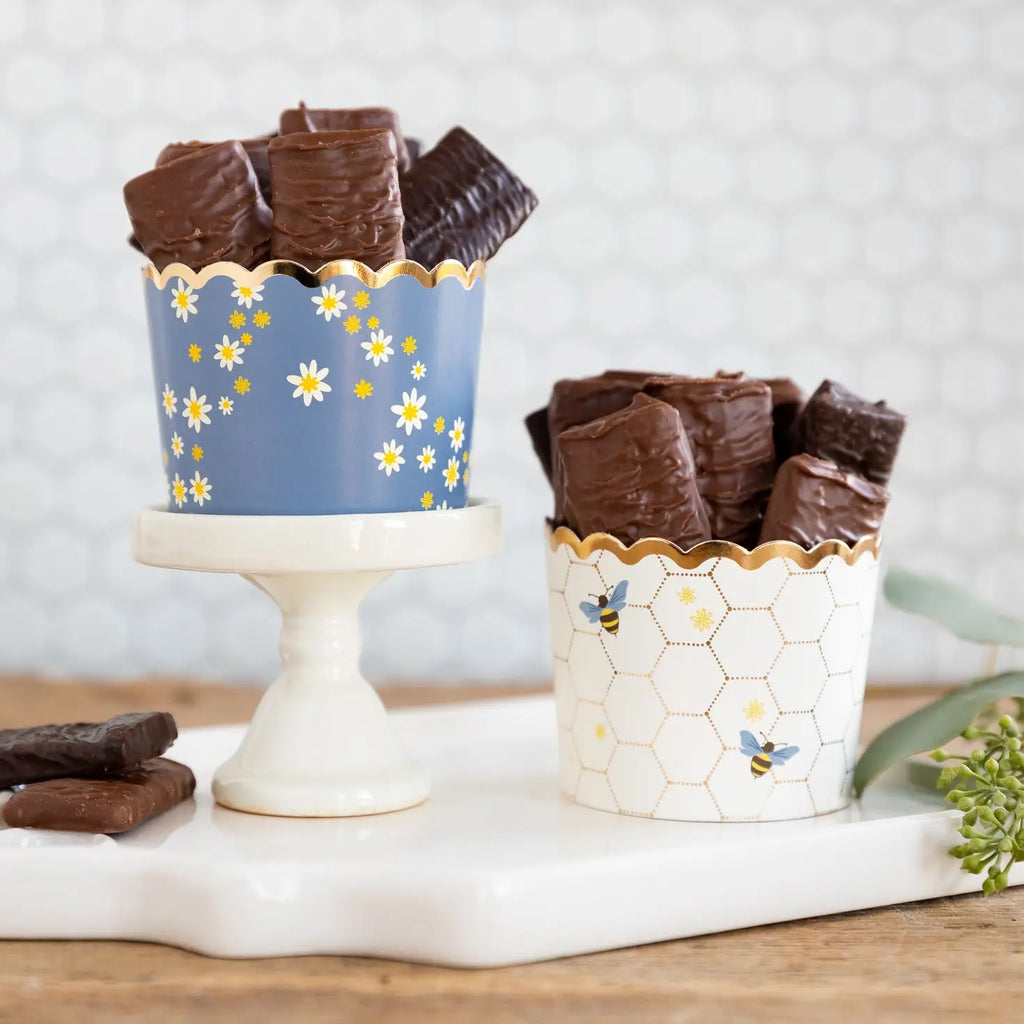 Gold Foil Bees Baking Cups