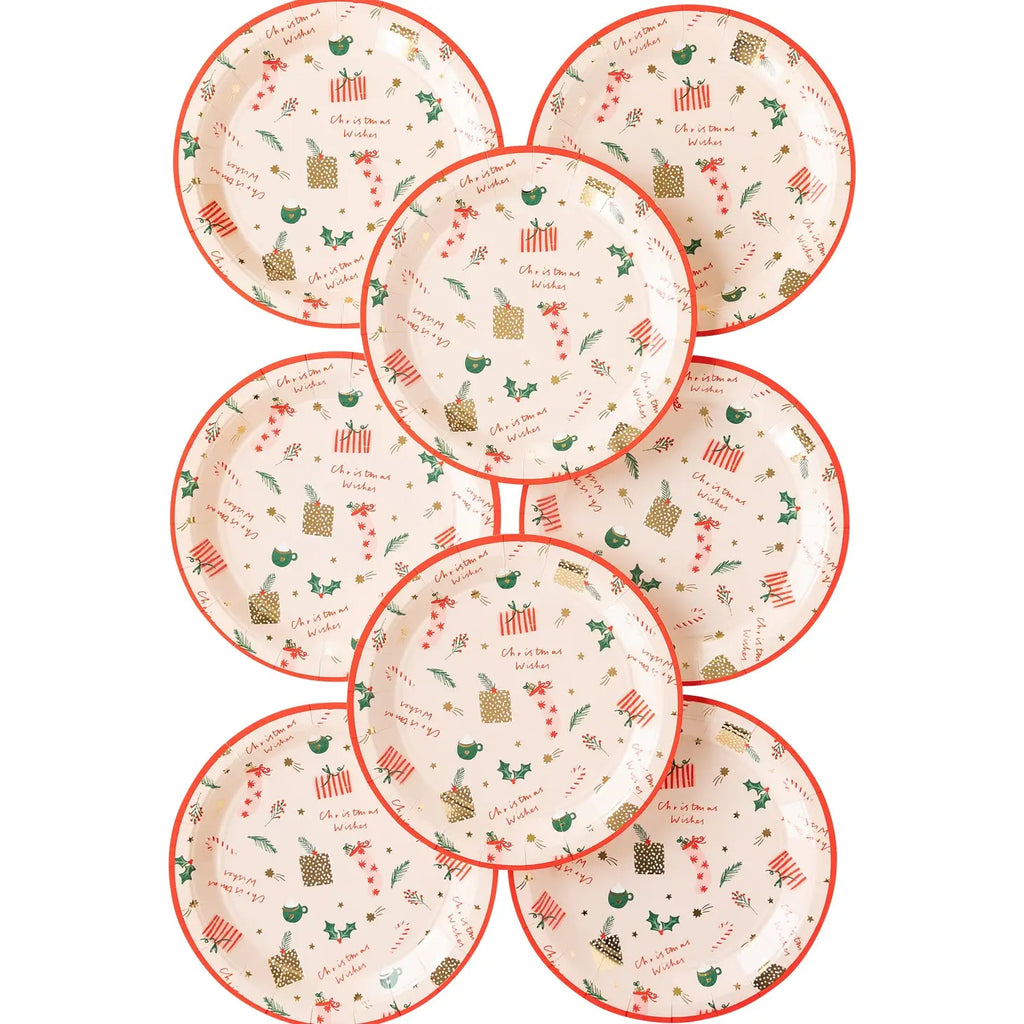 Christmas Wishes Scattered Icons Plate