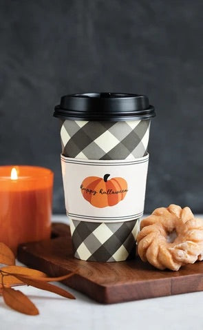 Plaid Pumpkin Coffee Cups