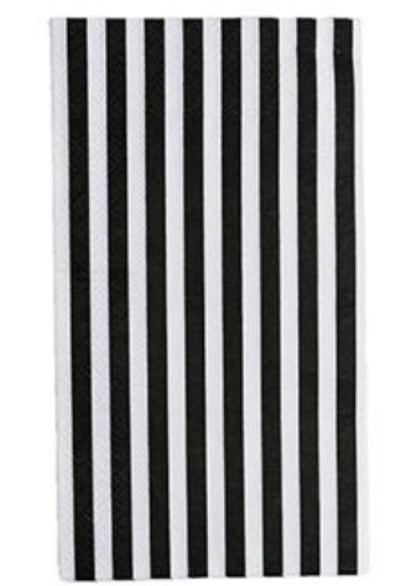 Black and White Striped Guest Napkins