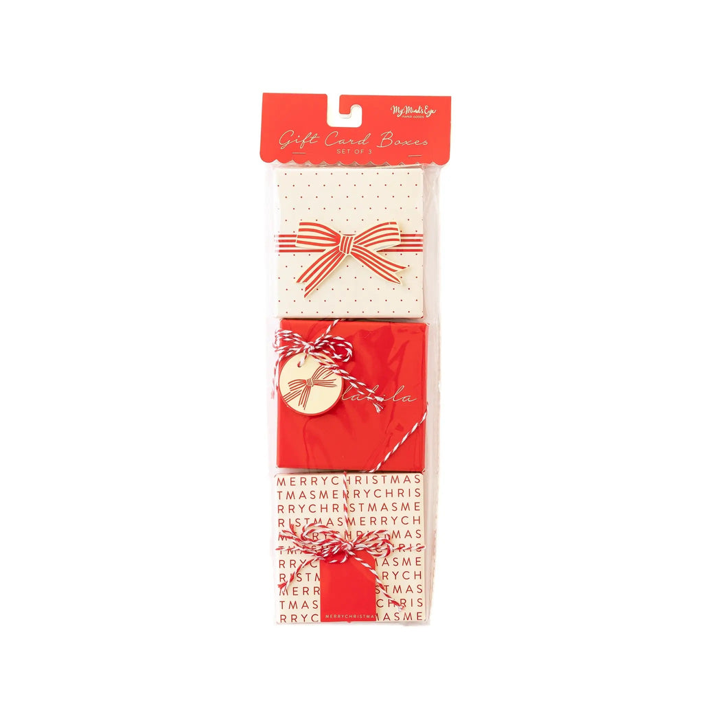 Red Bow Gift Card Box Set