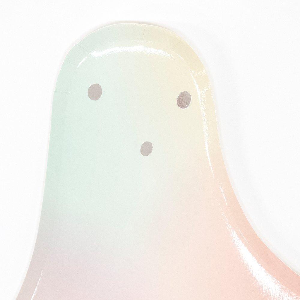 Pastel Halloween Ghost Plates