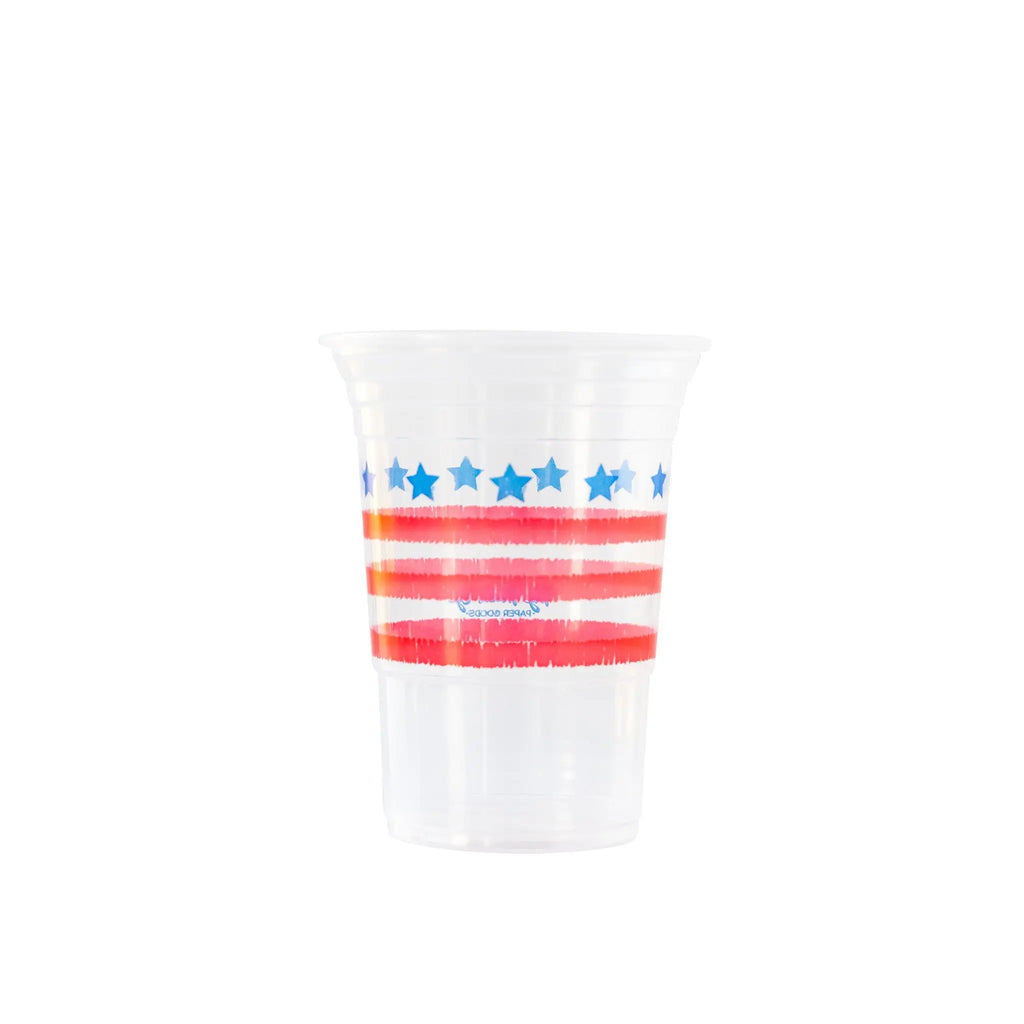 Red Stripes Plastic Cups