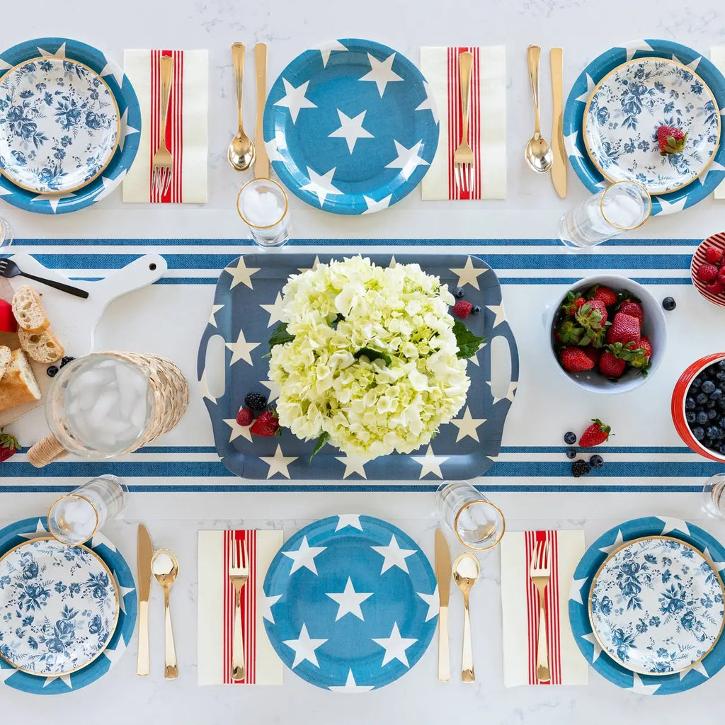 Hamptons Navy Floral Dessert Plate