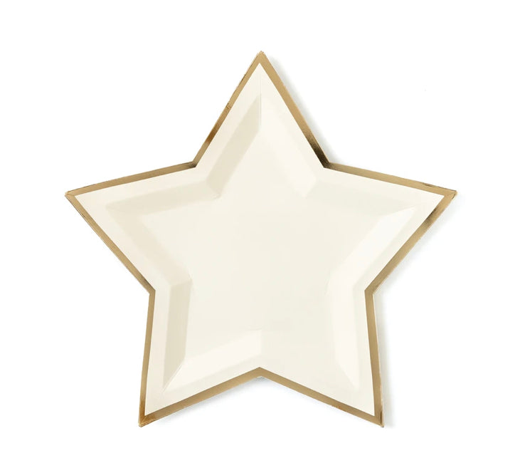 Cream Star Shaped Plate