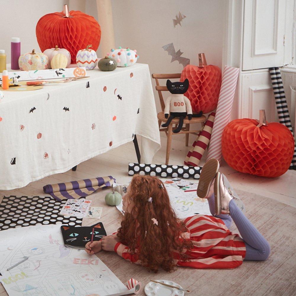 Large Halloween Honeycomb Pumpkins