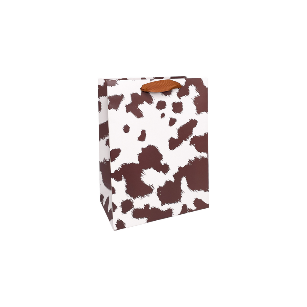 Brown Cowhide Medium Gift Bag