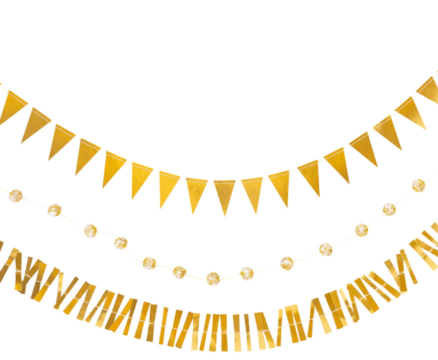 Gold Mini Banner Set