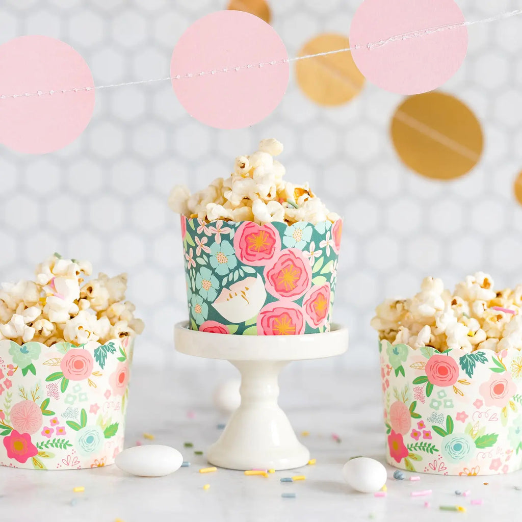 Trendy Floral Baking Cups