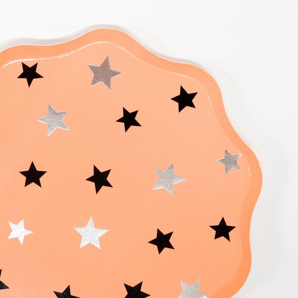 Pastel Star Halloween Plates