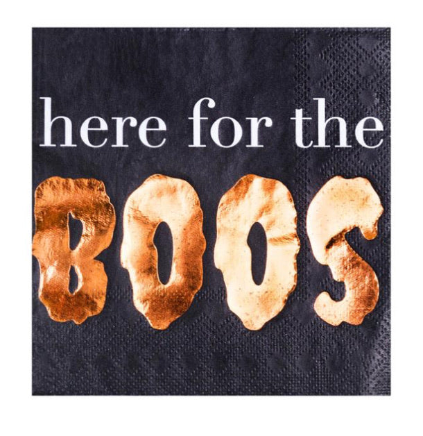 "Here for the BOOs" Cocktail Napkin