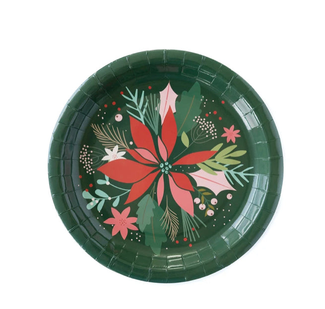 Botanical Poinsettia 9" Plate