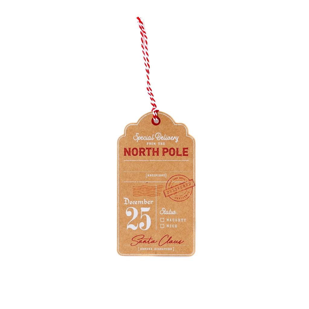 North Pole Kraft Oversized Gift Tag