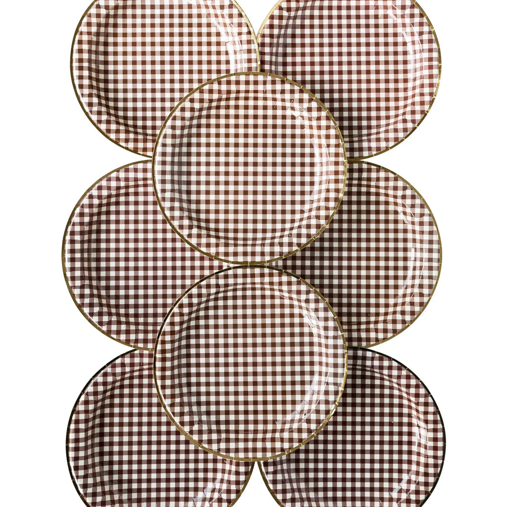 Harvest Brown Gingham Check