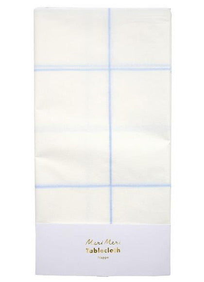 Blue Grid Tablecloth