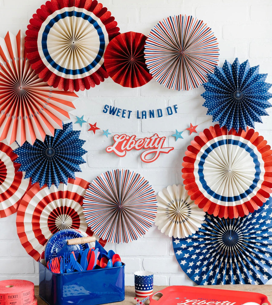 Sweet Land of Liberty Chipboard Banner