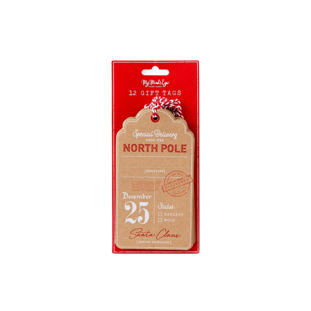North Pole Kraft Oversized Gift Tag