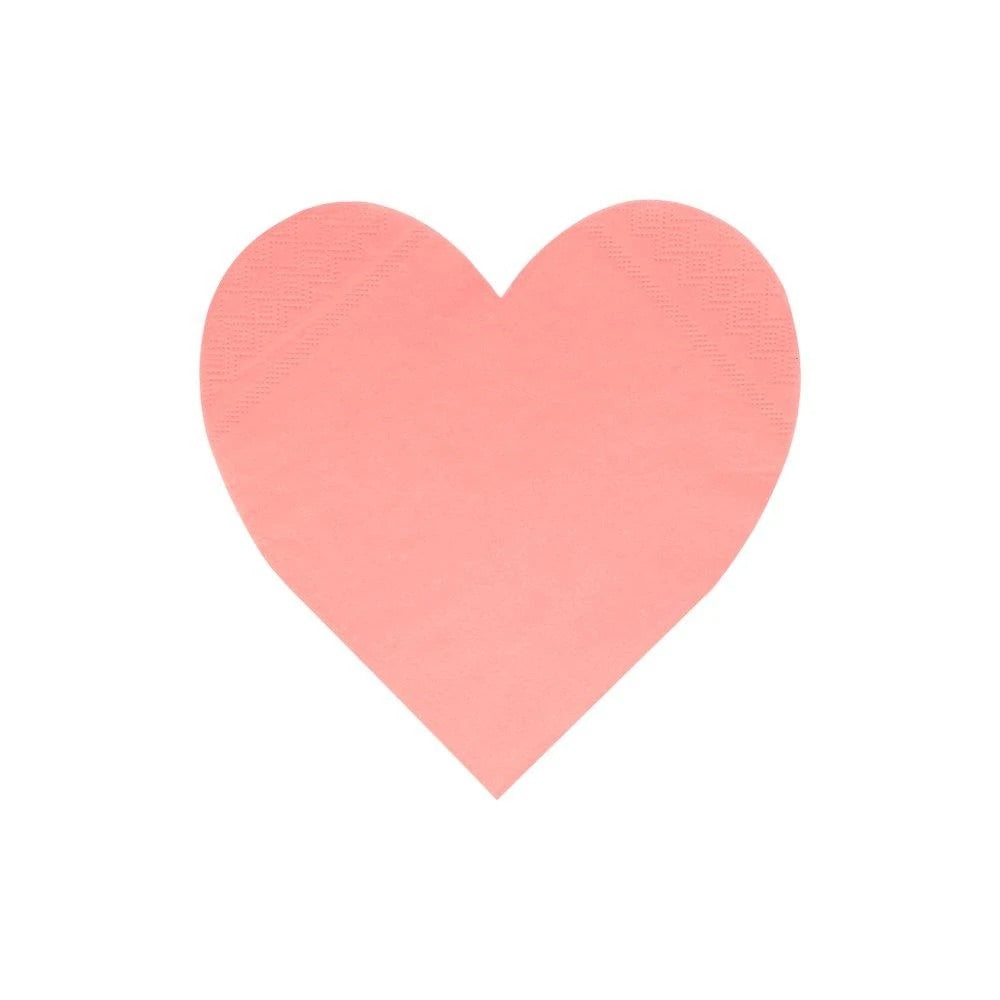 Pink Tone Large Heart Napkins