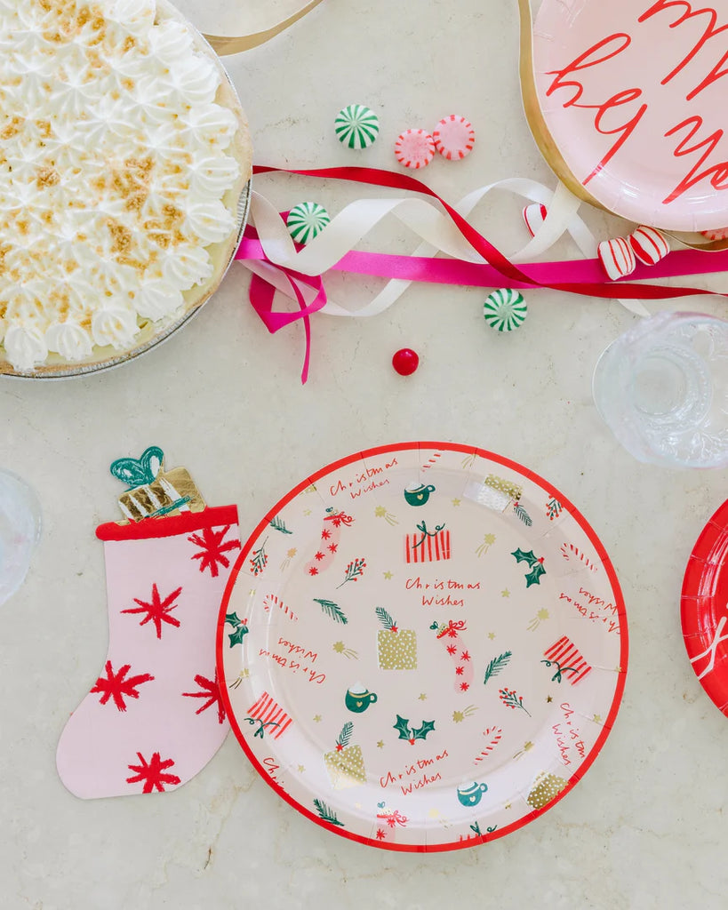 Christmas Wishes Scattered Icons Plate